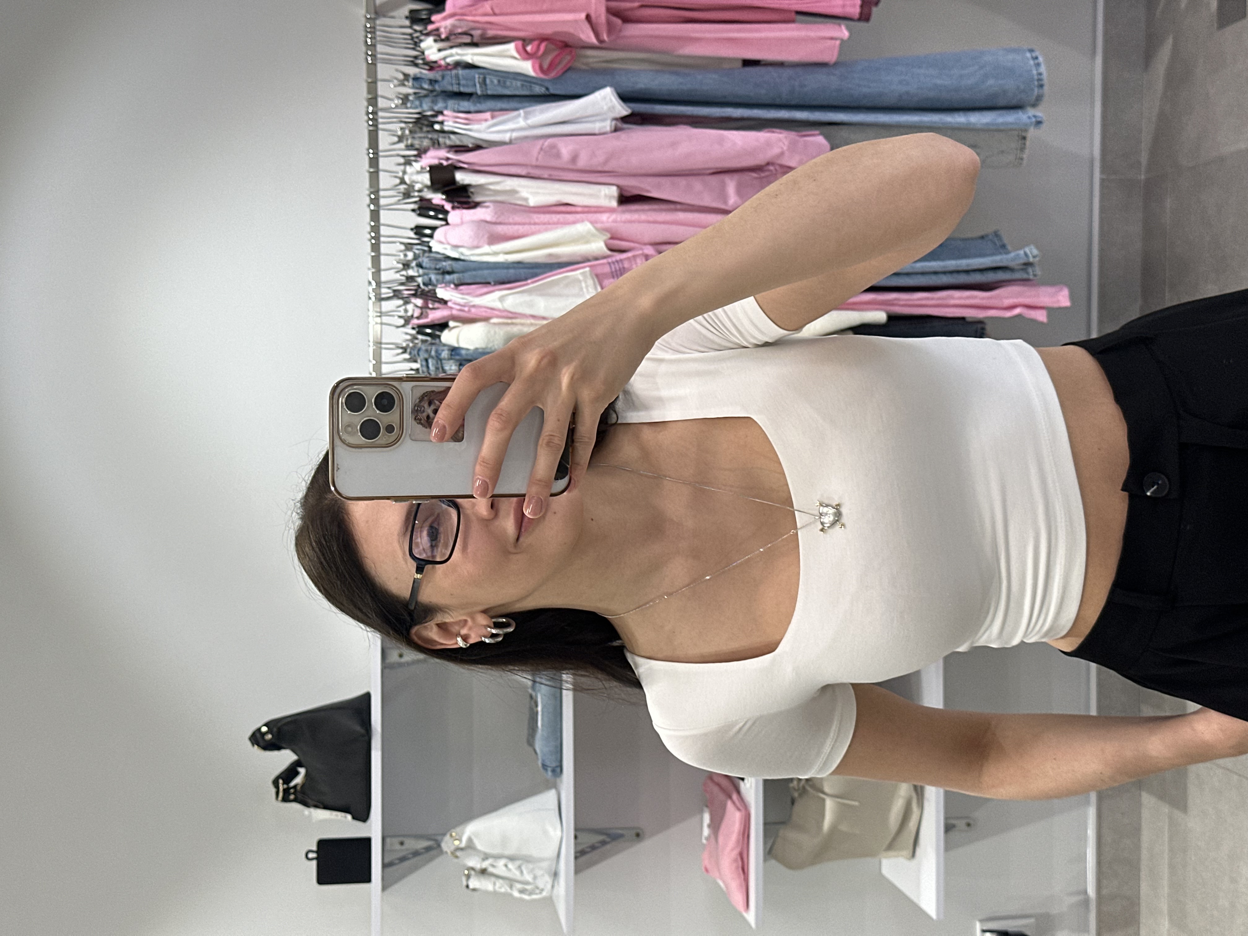 Футболка вкорочена квадратний виріз 5190 білий, L