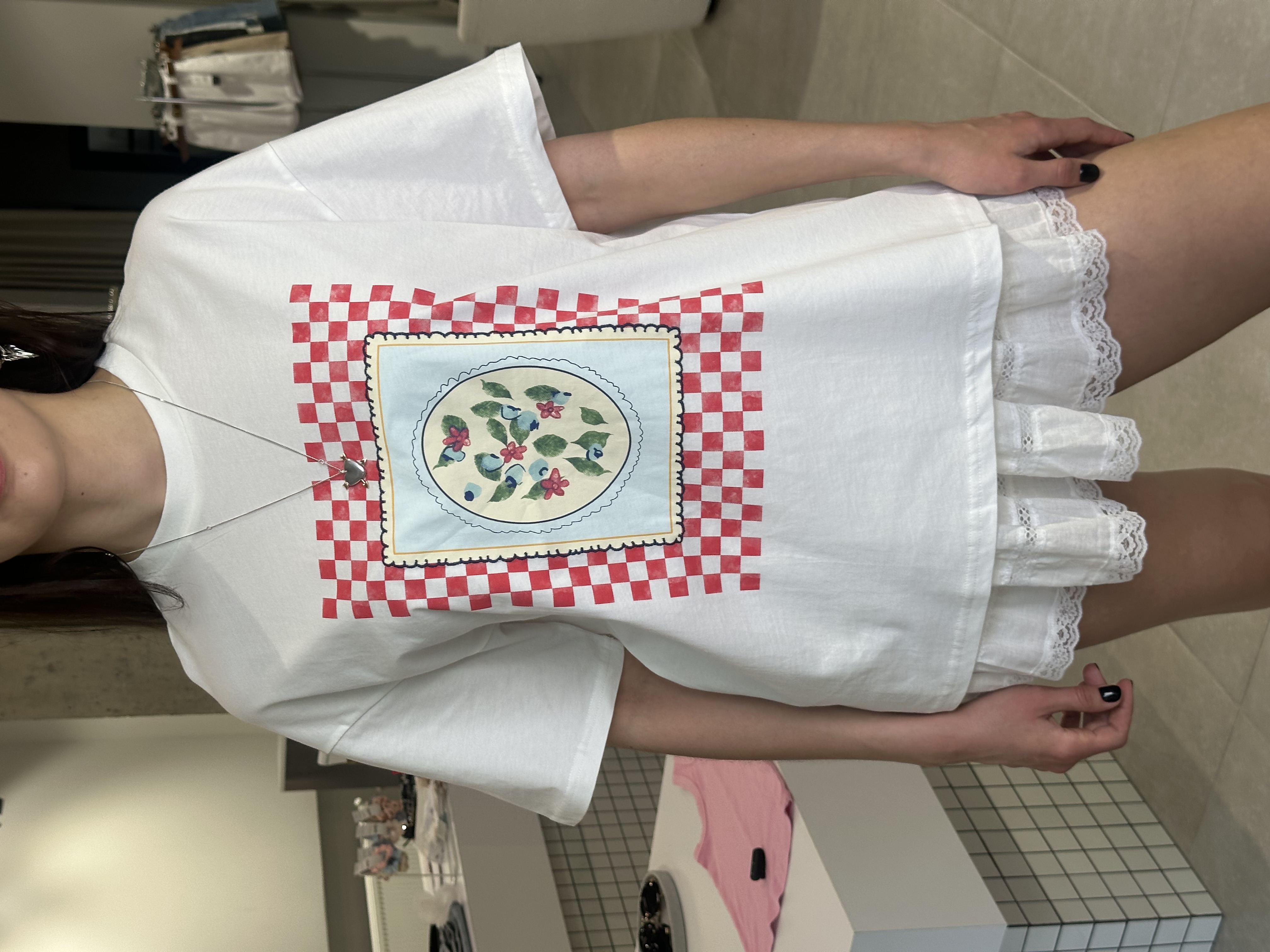 Футболка 25YTSH00499 картина молочний, L