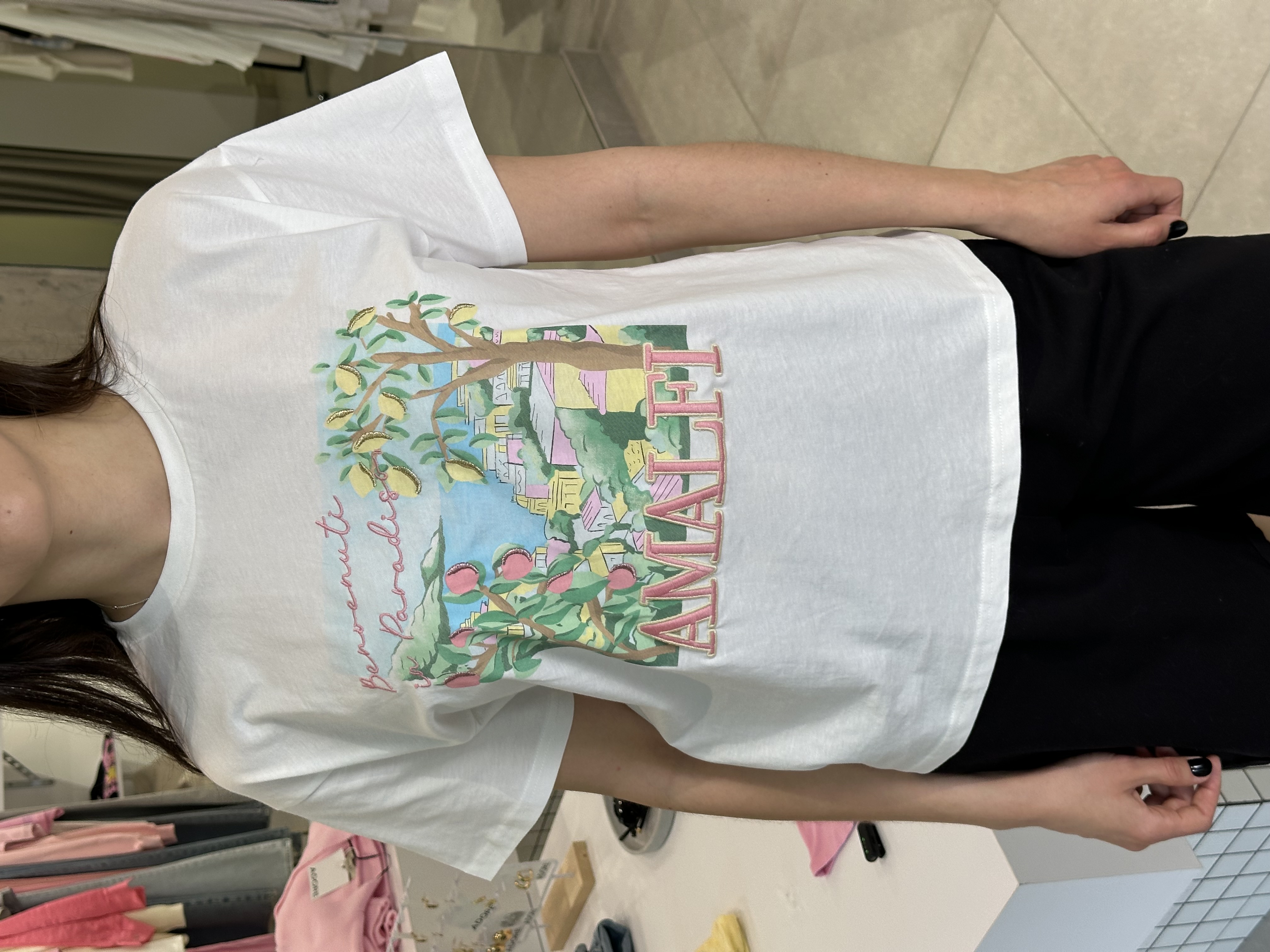 Футболка 25YTSH00499 Amalfy молочний