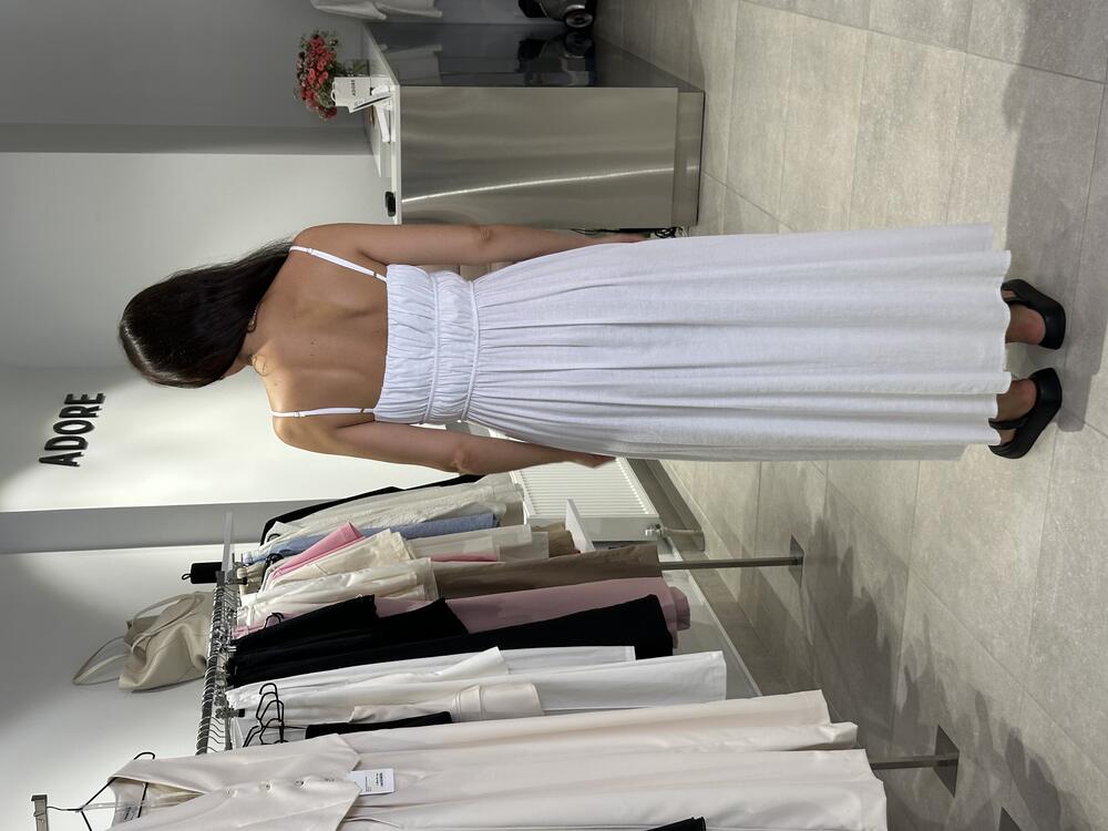 Сарафан на резинці L8702 Італія білий, M-L