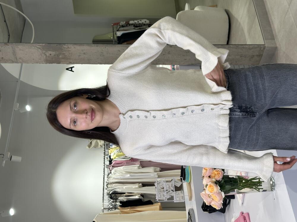 Кардиган "romantique" молочний, one size