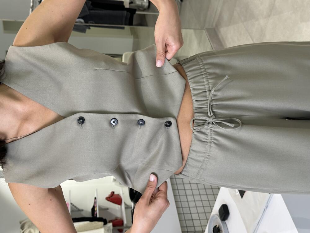 Жилет 85-2\12-1 костюмка оливка, M