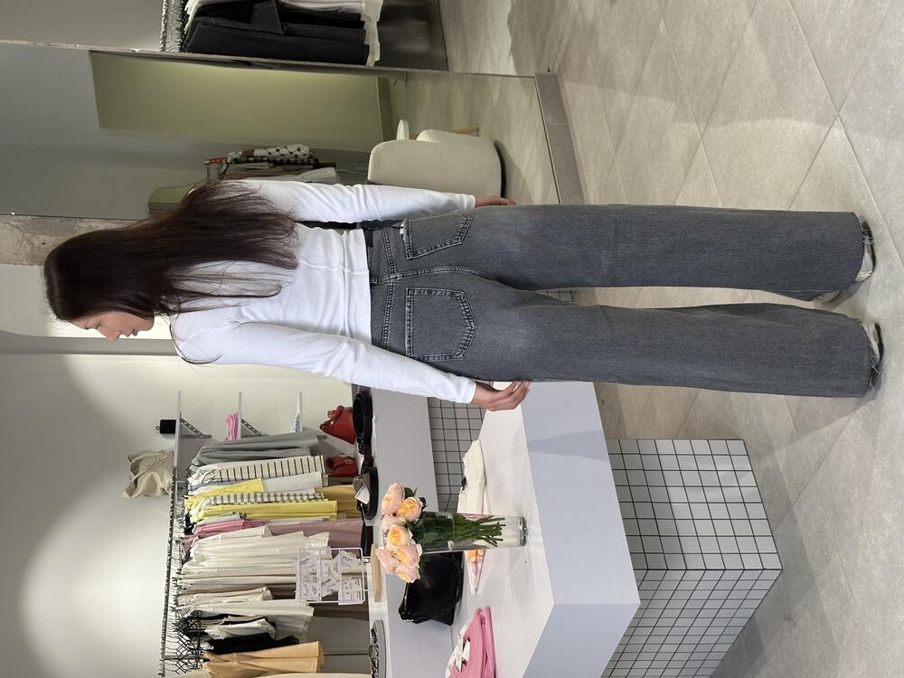 Джинси палаццо wide leg 1011 сірий, 40