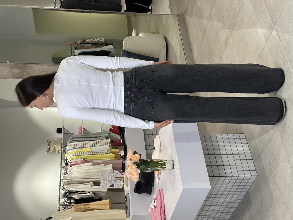 Джинси палаццо wide leg 1011 графіт, 34