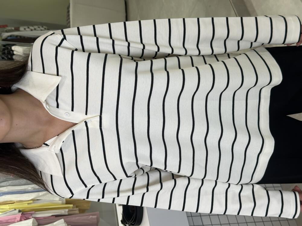 Поло 1157/11-2 світла ваніль в полоску, M