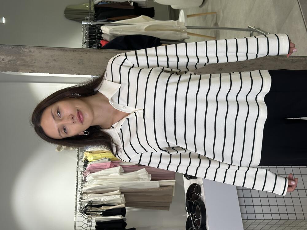 Поло 1157/11-2 світла ваніль в полоску