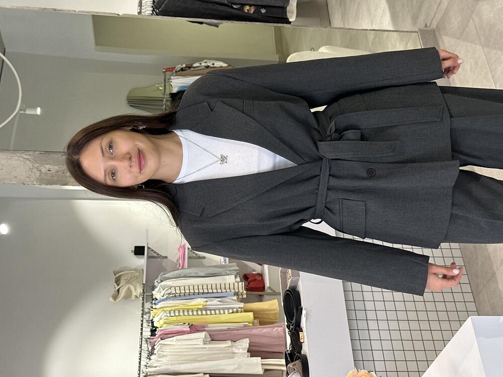 Жакет костюмка меланж 