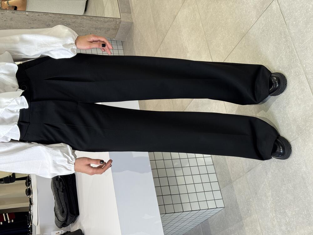 Брюки палаццо Karol на ґудзику 5140 чорний, L