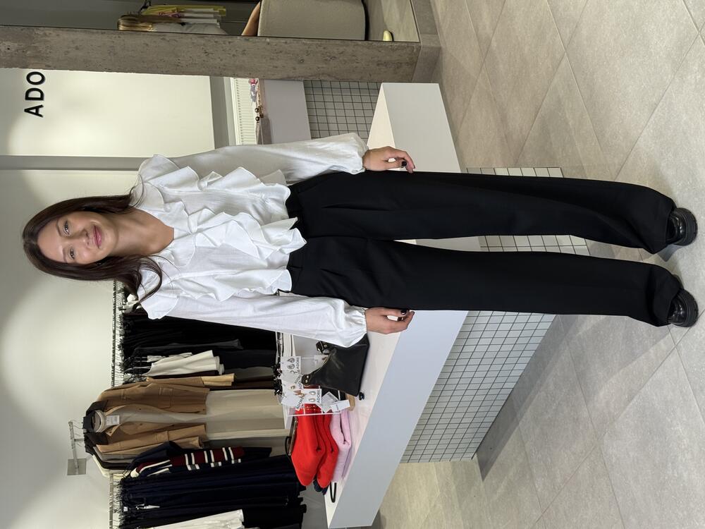 Брюки палаццо Karol на ґудзику 5140 чорний