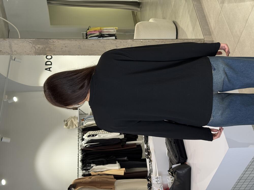 Лонгслів over basic чорний, L