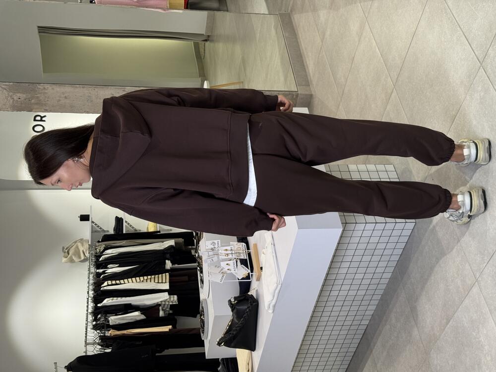 Костюм 1155\30-1 джогери трьохнитка шоколад, XS