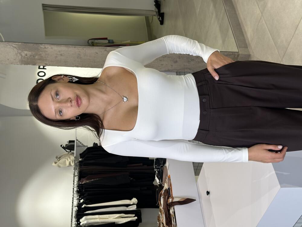 Брюки Беатріс костюмка 298_113 темний шоколад, XS