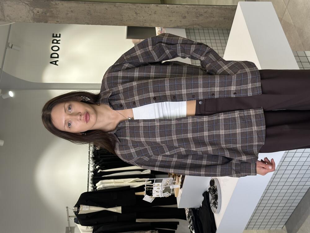 Сорочка в клітинку deppot темний шоколад