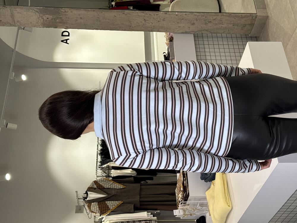 Лонгслів інтерлок полоска 1211\11-1 світло блакитний, XS