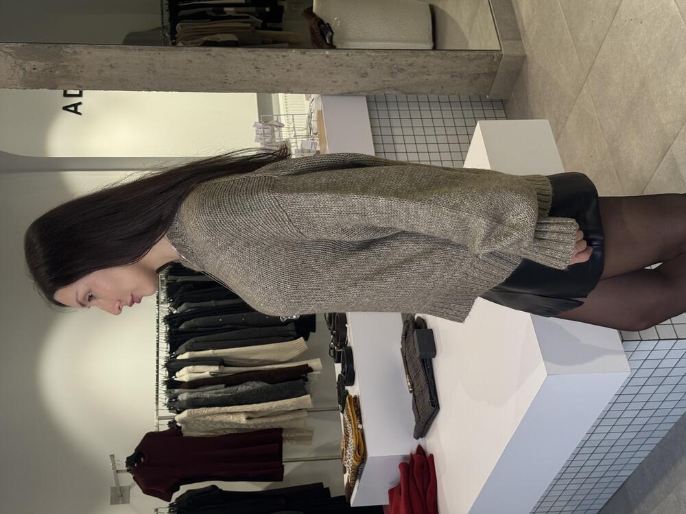 Светер крупної в'язки капучіно, one size