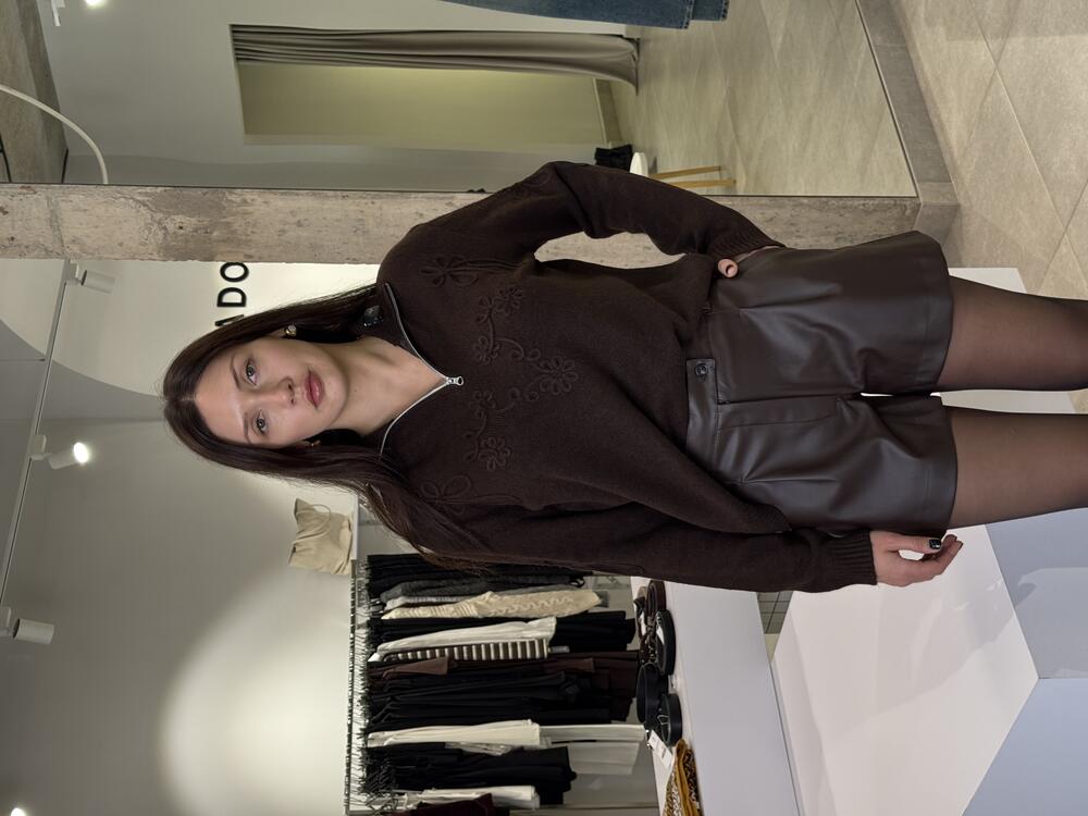 Шорти екошкіра темний шоколад