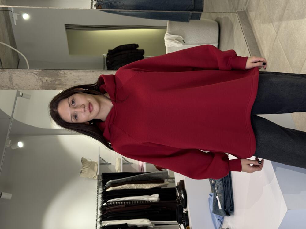 Худі фліс бургунді