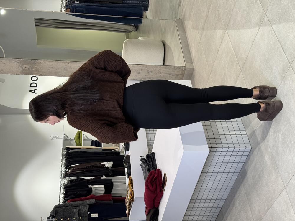 Лосини на флісі чорний, 36