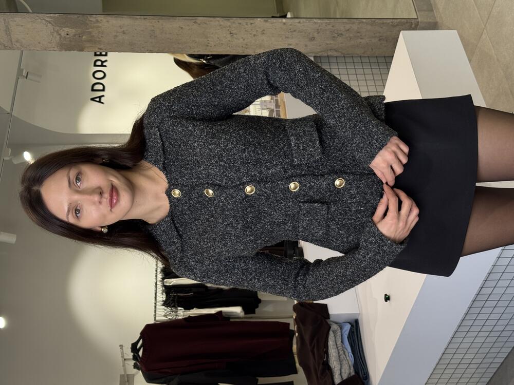 Приталений кардиган з гудзиками сірий, one size