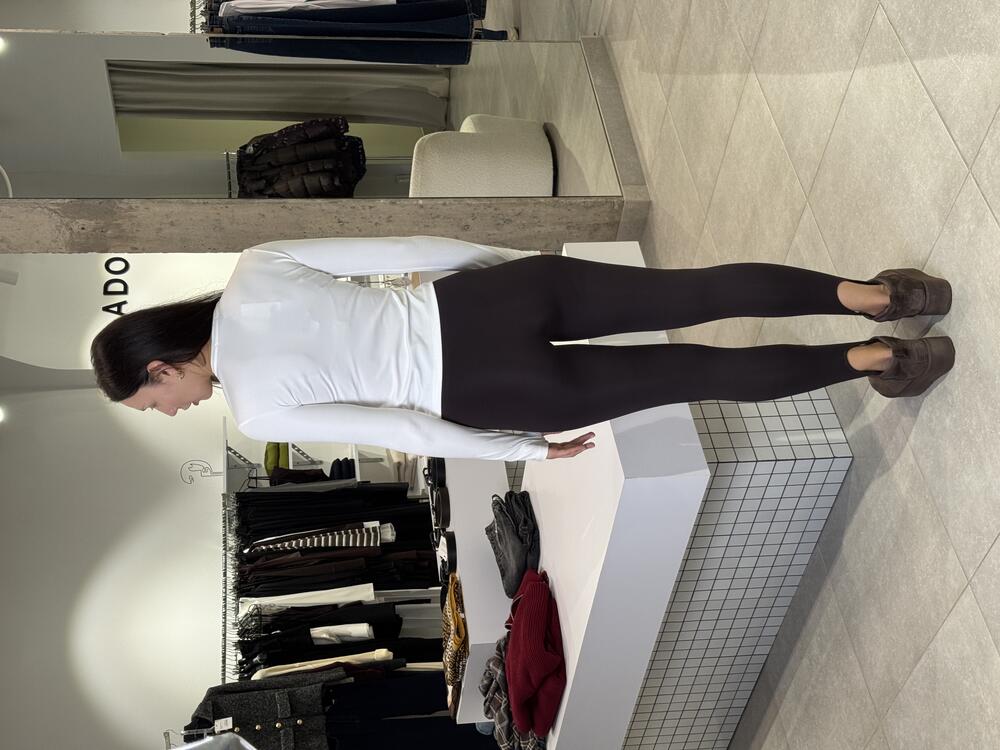 Лосини на штрипці утеплені мікро флісом шоколад, S