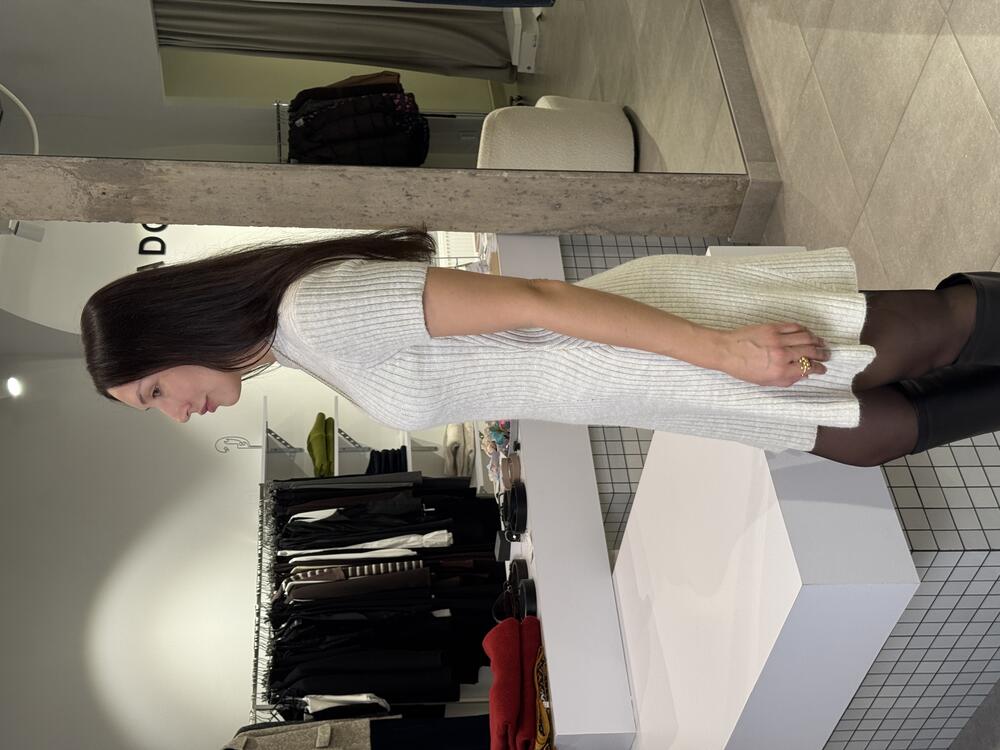 Сукня тепла з акцентом на талії короткий рукав беж, one size