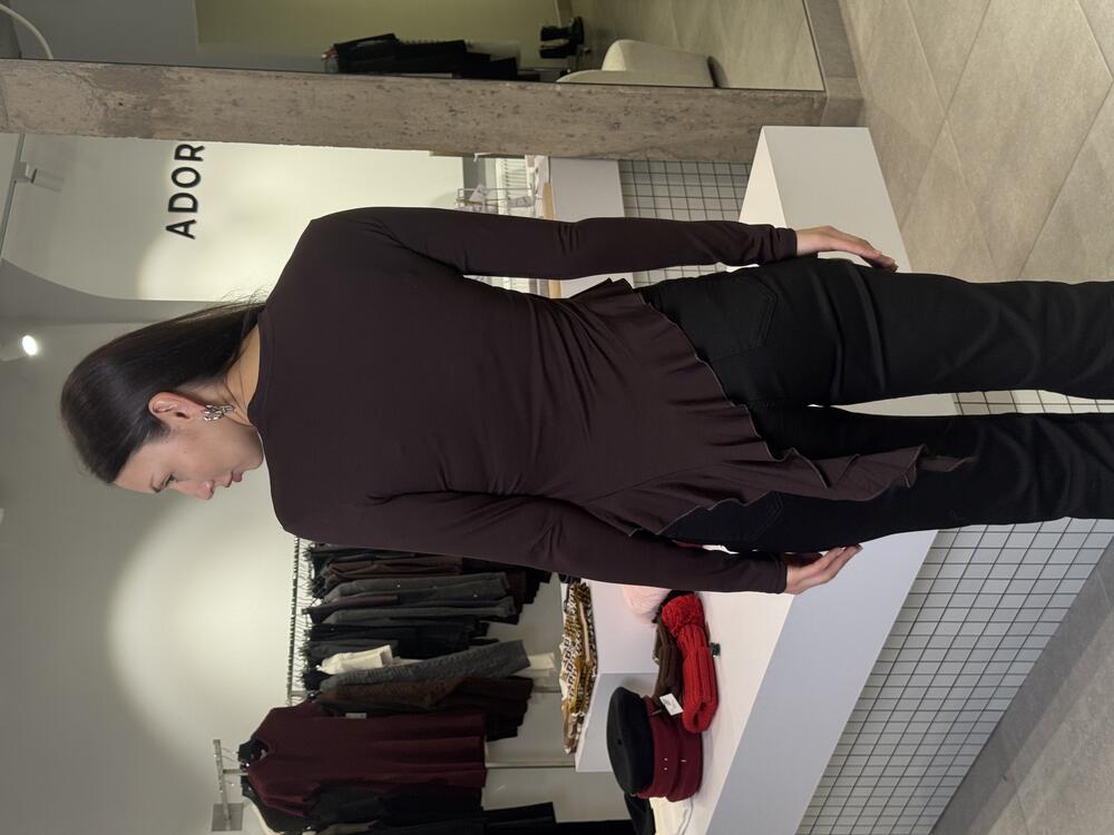 Лонг з воланами шоколад, S