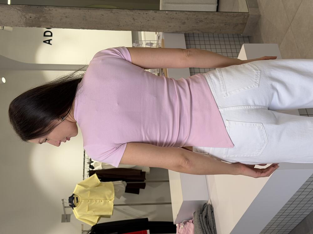 Асиметрична футболка зі збіркою рожевий, L